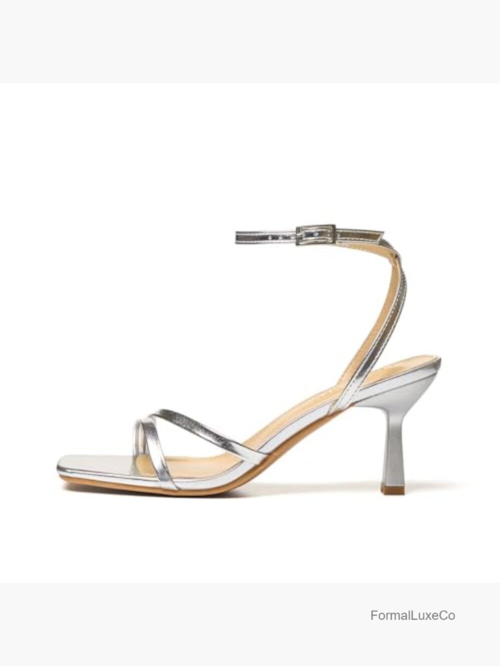 Stiletto Kitten Heels Ankle Strap Sandals Square Open Toe Dress Party Wedding - Picture 3 of 6